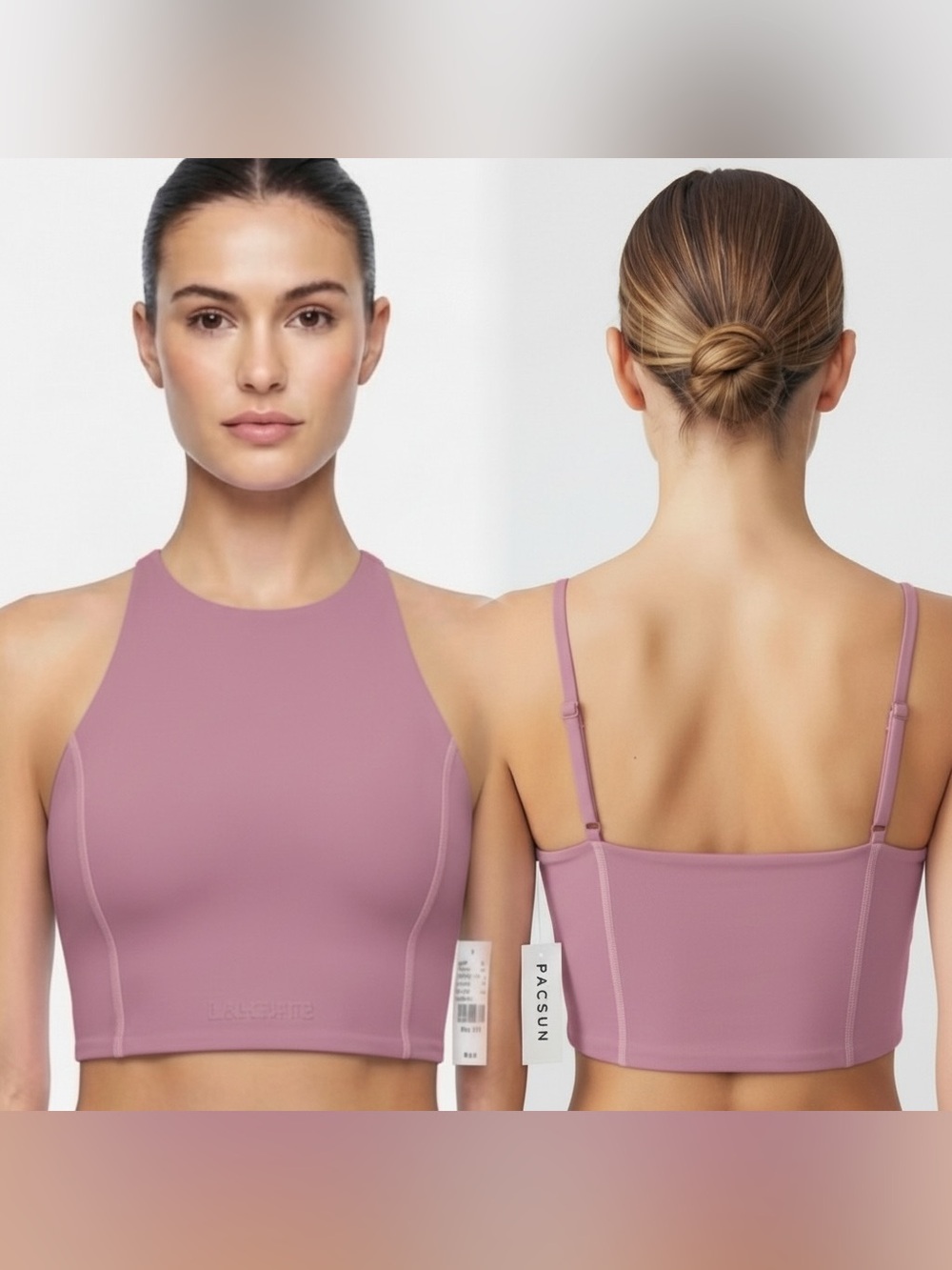 NWT PacSun Mauve High-Neck Crop Sports Bra
